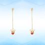 Happyyami Adorbale Mouse Drop Dangle Earring Charm Rat Animal Stud Earrings Jewelry Decorative Gift for Women Girls (Golden and Red)