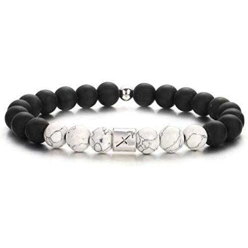 LIU JUN Bead Bracelets for Women, Anxiety 12 Constellations Mens Bracelets Friendship Charm Best Friend Sister Gifts Jewelry