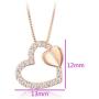 GIRLS/WOMEN/TEEN LOVE HEART NECKLACE/CHOKER/PENDANT Rose Gold Heart Choker Pendant Necklace Birthday Girlfriend ANNIVERSARY Gift for LOVE STYLE ELEGANCE Choker