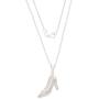 Disney Princess Cinderella Sterling Silver Slipper Pendant Necklace, 18 Inch Chain
