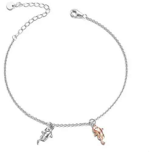 Otter Bracelets Sterling Silver Friendship Jewelry for Best Friend Otter Half Gifts for Women Otter Bracelets Sterling Silver Friendship Jewelry for Best Friend Otter Half Gifts for Women