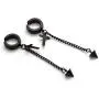 Fusamk Punk Rock Stainless Steel Cross Ear Clip Earrings Long Chain Drop Dangle Earrings