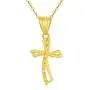 18K Real Yellow Gold Cross Necklace, Gold Diamond Cut Cross Pendant Jewelry Blessed Love Gifts for Her, 18 inch 18K Real Yellow Gold Cross Necklace, Gold Diamond Cut Cross Pendant Jewelry Blessed Love Gifts for Her, 18 inch
