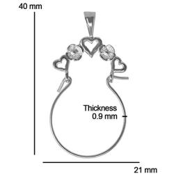 Raposa Elegance Sterling Silver Various Elegant Charm Holder Collection