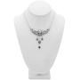 Controse Stainless Steel Skull and Roses Necklace 15” - 17'' Adjustable