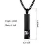 Black Square Zircon Bar Cremation Urn Necklace for Ashes Memorial Pendant stainless steel Jewelry Black Square Zircon Bar Cremation Urn Necklace for Ashes Memorial Pendant stainless steel Jewelry