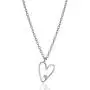 Molly B London 1pt Diamond Love Heart Necklace - Girls Jewelry for Christening Gift to Teen Birthday Present