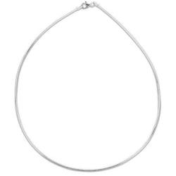 1mm thick solid sterling silver 925 Italian Omega snake link style chain necklace chocker with spring ring clasp jewelry - 12''/30cm, 14''/35cm, 16''/40cm, 18''/45cm, 20''/50cm, 22''/55cm, 24''/60cm