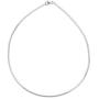 1mm thick solid sterling silver 925 Italian Omega snake link style chain necklace chocker with spring ring clasp jewelry - 12''/30cm, 14''/35cm, 16''/40cm, 18''/45cm, 20''/50cm, 22''/55cm, 24''/60cm