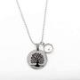 Uloveido Stainless Steel Tree of Life Pendant Mustard Seed Necklaces Bead Chain Christain Jewelry Gifts for Family Members Y765
