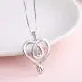 925 Sterling Silver Jewelry Engraved Love Heart Pendant Necklace Gift for Women Girls Mum 925 Sterling Silver Jewelry Engraved Love Heart Pendant Necklace Gift for Women Girls Mum
