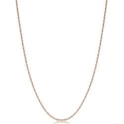 Kooljewelry Rose Gold Over Silver 1.2 mm Round Cable Chain Necklace (16, 18, 20, 22, 24 or 30 inch)