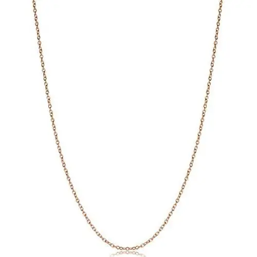 Kooljewelry Rose Gold Over Silver 1.2 mm Round Cable Chain Necklace (16, 18, 20, 22, 24 or 30 inch) Kooljewelry Rose Gold Over Silver 1.2 mm Round Cable Chain Necklace (16, 18, 20, 22, 24 or 30 inch)
