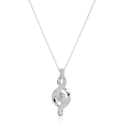 10k Diamond Pendant Necklace, 18'' 10k Diamond Pendant Necklace, 18''