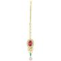 Aheli Indian Wedding Wear Beaded Faux Kundan Pearl Necklace Set with Maang Tikka Ethnic Fashion Jewelry for Women