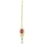 Aheli Indian Wedding Wear Beaded Faux Kundan Pearl Necklace Set with Maang Tikka Ethnic Fashion Jewelry for Women Aheli Indian Wedding Wear Beaded Faux Kundan Pearl Necklace Set with Maang Tikka Ethnic Fashion Jewelry for Women
