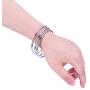 HooAMI Womens Bangle Bracelets Stainless Steel High Polished Stackable Bangle Jewelry Set for Women