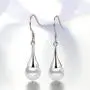 Yves Renaud Classical 8mm Round Synthetic Pearl Drop Earrings - Hypoallergenic Silver Fish Hook Dangling Fashion Jewelry for Women, Girls