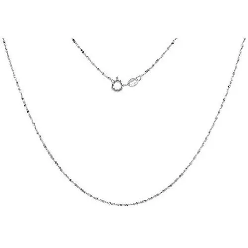Sterling Silver Diamond Cut Twisted Serpentine Chain 1.1mm Very Thin Nickel Free Italy, Sizes 7-30 inch