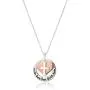 Amazon Collection Two-Tone Sterling Silver and Rose Gold-Flashed ''Faith Hope Love'' Cross Charm Pendant Necklace, 18'' Amazon Collection Two-Tone Sterling Silver and Rose Gold-Flashed ''Faith Hope Love'' Cross Charm Pendant Necklace, 18''