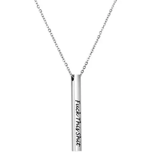 Ankiyabe Inspirational Long Vertical Bar Necklace for Her Nevertheless She Persisted Motivational Mantra Quote Engraved Cube Bar Pendant Gift for Women Girls Ankiyabe Inspirational Long Vertical Bar Necklace for Her Nevertheless She Persisted Motivational Mantra Quote Engraved Cube Bar Pendant Gift for Women Girls