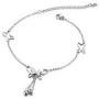 Flzaitian Fashion Bell Tassel Anklets Gold Butterfly Ankle Bracelet Beach Foot Jewelry for Women and Girls