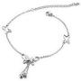 Flzaitian Fashion Bell Tassel Anklets Gold Butterfly Ankle Bracelet Beach Foot Jewelry for Women and Girls