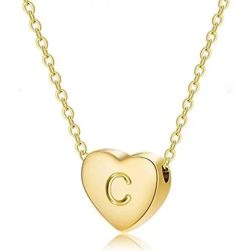 Fashion Heart Initial Necklaces for Women Girls Tiny Initial Necklaces for Women 18K Gold Filled Heart Pendant Letter Alphabet Necklace Kids Heart Letter Initial Necklace Birthday Gifts for Girls Fashion Heart Initial Necklaces for Women Girls Tiny Initial Necklaces for Women 18K Gold Filled Heart Pendant Letter Alphabet Necklace Kids Heart Letter Initial Necklace Birthday Gifts for Girls