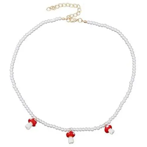 Set Cutie Creative Colorful Mushroom Shape Dangle Pendant Chain Beaded Beads Necklace Sweet Fresh for Women Girls Teens Jewelry Gifts White Dot Gothic Dainty Set Cutie Creative Colorful Mushroom Shape Dangle Pendant Chain Beaded Beads Necklace Sweet Fresh for Women Girls Teens Jewelry Gifts White Dot Gothic Dainty
