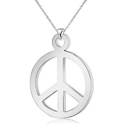 The Woos Hippie Style Peace Sign Necklace Metal Love Peace Sign Hippie Pendant Necklace 1960s 1970s Hippie Party Dressing Accessories Jewelry for Women Men