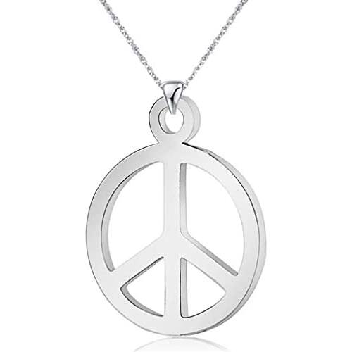 The Woos Hippie Style Peace Sign Necklace Metal Love Peace Sign Hippie Pendant Necklace 1960s 1970s Hippie Party Dressing Accessories Jewelry for Women Men