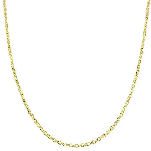 14K Gold 1.8MM Diamond Cut Anchor/Cable Chain Necklace- Available in Yellow, White Or Rose -14''-24''