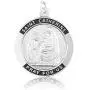 Saint Catherine of Siena Round Shape Pendant in 925 Sterling Silver Saint Catherine of Siena Round Shape Pendant in 925 Sterling Silver