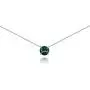 Sterling Silver Green Solitaire Choker Necklace Made with Swarovski Crystal Sterling Silver Green Solitaire Choker Necklace Made with Swarovski Crystal