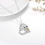 JUSTKIDSTOY Owl Necklace Sterling Silver Opal Owl Necklace Crescent Moon Pendant Owl Jewelry Gifts for Women Owl Lovers,for Mom Mothers Day