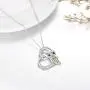 JUSTKIDSTOY Owl Necklace Sterling Silver Opal Owl Necklace Crescent Moon Pendant Owl Jewelry Gifts for Women Owl Lovers,for Mom Mothers Day