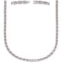 Elegant Titanium Magnetic Therapy Necklace Pain Relief for Neck Arthritis Migraine Headaches Shoulders And Back (Czech Stone Silver), Womens - Width: .25in