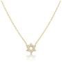 Alef Bet by Paula Dainty Jewish Star of David Necklace for Women and Girls Set with Pave Sparkling Cubic Zirconia Stones