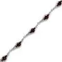Silvershake 4.97ct. Natural Garnet White Gold Plated 925 Sterling Silver 7 to 8.5 Inch Adjustable Bracelet Silvershake 4.97ct. Natural Garnet White Gold Plated 925 Sterling Silver 7 to 8.5 Inch Adjustable Bracelet