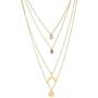 WangGao Layered Choker Necklaces Stainless Steel Handmade 4 Layer Multilayer Chain Necklaces Set for Women Girls