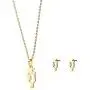 XIAOLI Gold-Tone Syringe Bible Cross Necklace Earrings Set Two Styles