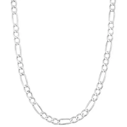 925 Sterling Silver 3MM 3.5MM, 4MM, 4.5MM Figaro Link Chain Necklace - Silver Figaro Link Necklace for Men 18-30