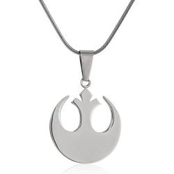 Star Wars Jewelry Unisex Rebel Alliance Stainless Steel Pendant Necklace, 24'' (SALES1SWMD)