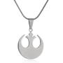 Star Wars Jewelry Unisex Rebel Alliance Stainless Steel Pendant Necklace, 24'' (SALES1SWMD)