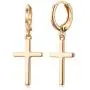 Small Hoop Earrings 14k Gold Plated Huggie Hoop Earrings with Dainty Dangling Cross for women Hypoallergenic Jewelry Gift Small Hoop Earrings 14k Gold Plated Huggie Hoop Earrings with Dainty Dangling Cross for women Hypoallergenic Jewelry Gift