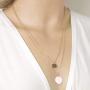 Yean Sequin Pendant Necklace Layered Coin Necklaces Gold Jewelry Chain for Women and Girls