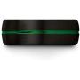 Chroma Color Collection Tungsten Carbide Wedding Band Ring 8mm for Men Women Green Red Fuchsia Copper Teal Blue Purple Black Center Line Dome Black Brushed Polished