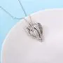 925 Sterling Silver Angel Wings Memorial Urn Locket Necklace for Ashes Jewelry Cremation Necklaces