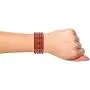 Efulgenz Fashion Jewelry Indian Bollywood Crystal Rhinestone Acrylic Resin Wedding Bridal Bracelet Bangle Set