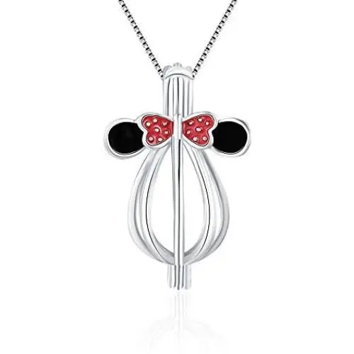 LGSY Mini Mouse Cage Pendants for Pearl Jewelry Making Sterling Silver, Design Pearl Cage Pendants for Adorable Gift LGSY Mini Mouse Cage Pendants for Pearl Jewelry Making Sterling Silver, Design Pearl Cage Pendants for Adorable Gift